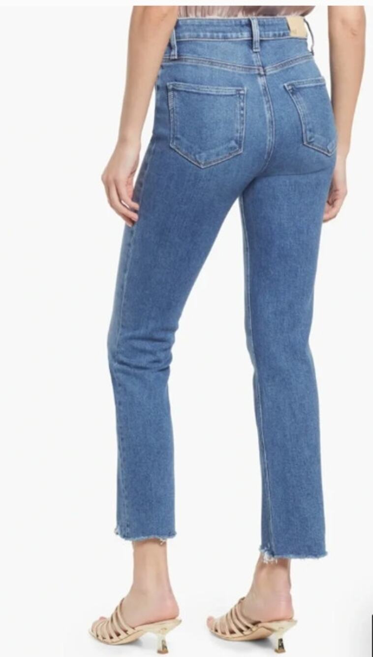 Paige Cindy Straight Leg Jeans Roxanne w/ Grand Hem Size 27